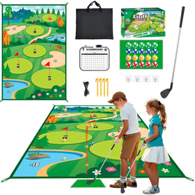 lyleyu golf chipping mat 47x70 laid flat for versatile indoor/outdoor practice