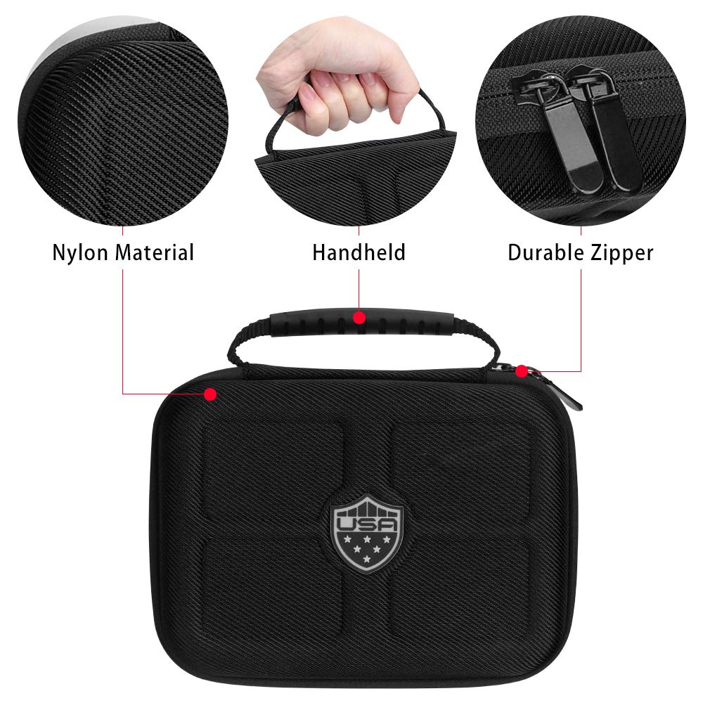 LZFAN case mesh pocket stores cord and charger neatly.