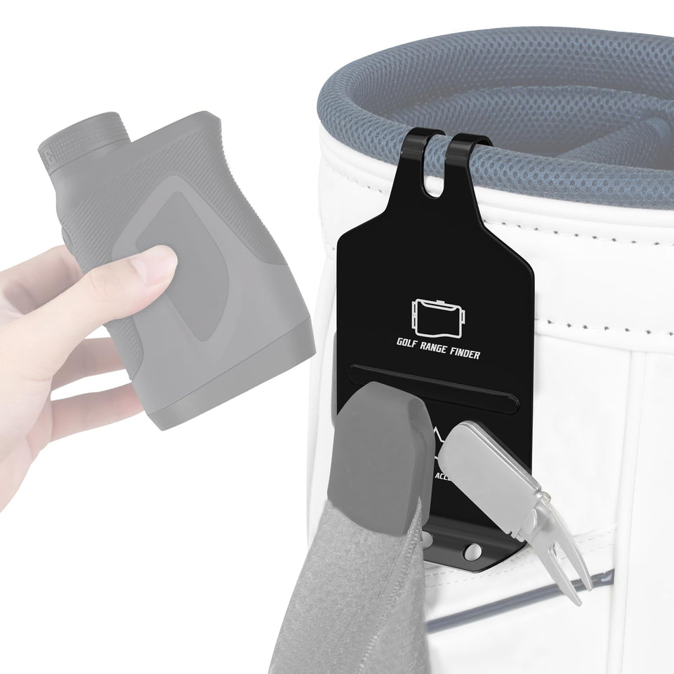 LZFAN Golf Bag Attachment landing pad holds rangefinder securely on the course.