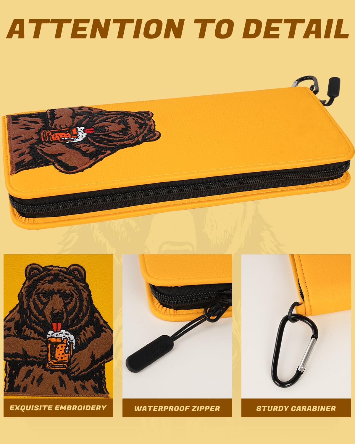 LZFAN golf organizer with card pocket secures essentials during play.