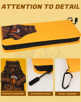 LZFAN golf organizer with card pocket secures essentials during play.