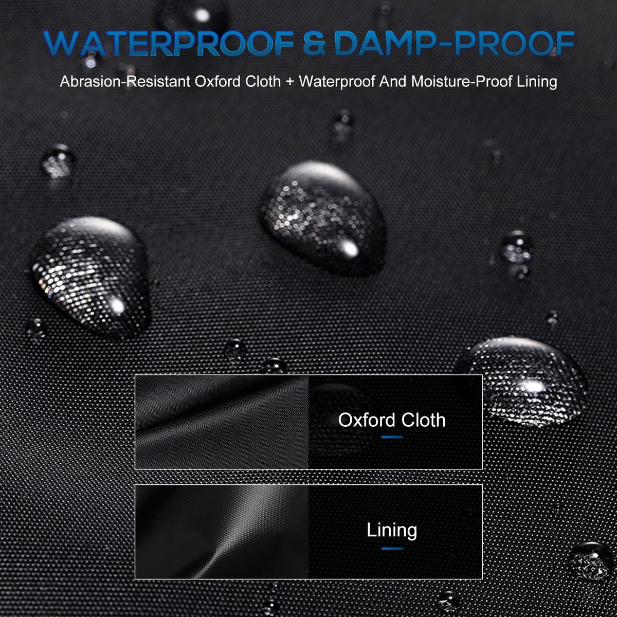 1680D nylon offers waterproof and dustproof protection.