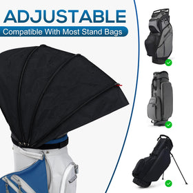 Fits bag tops 22 to 29 inches in circumference.