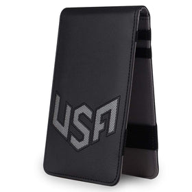 LZFAN scorecard holder with elastic system secures cards and yardage books.