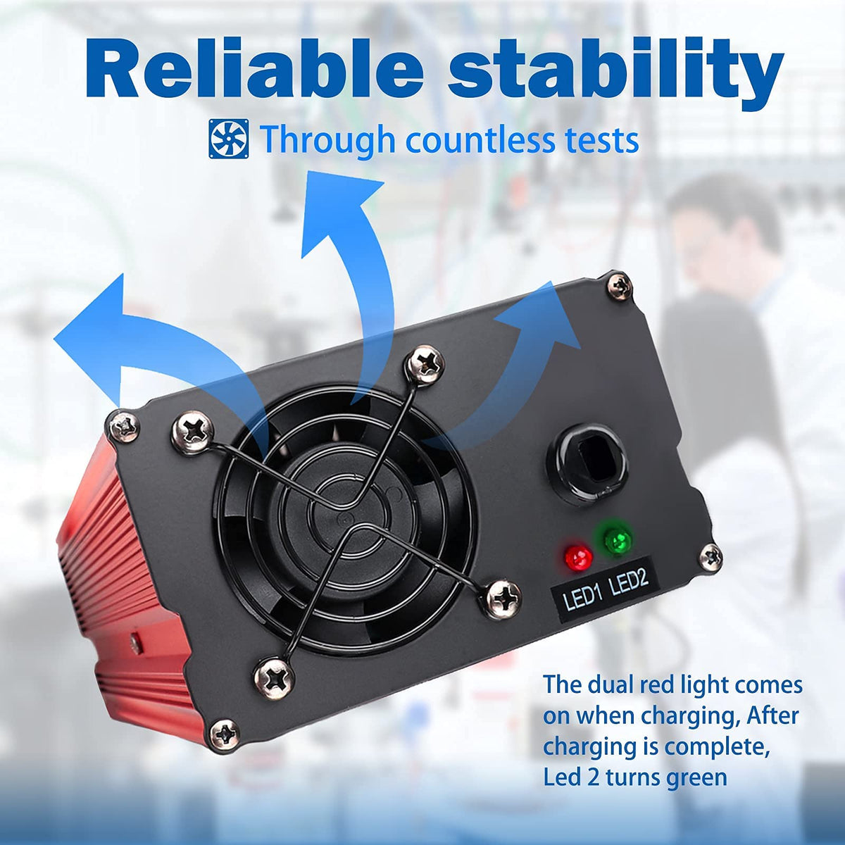 LZFAN charger supports lead-acid batteries only for EZ-Go carts