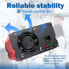 LZFAN charger supports lead-acid batteries only for EZ-Go carts