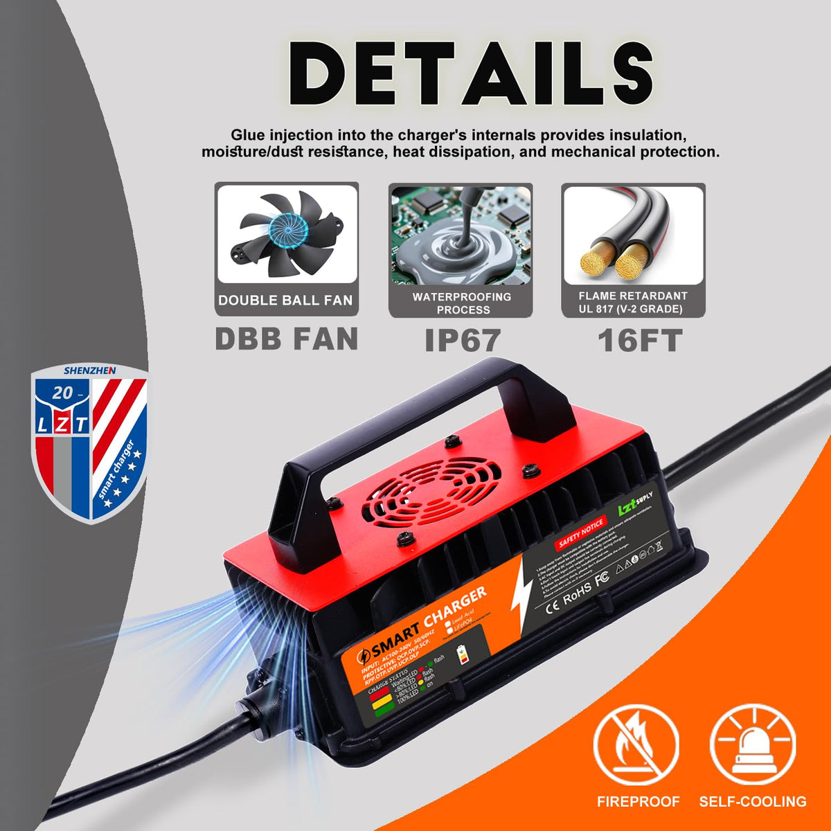 Lztsuply 0V rescue charge function reviving dormant batteries