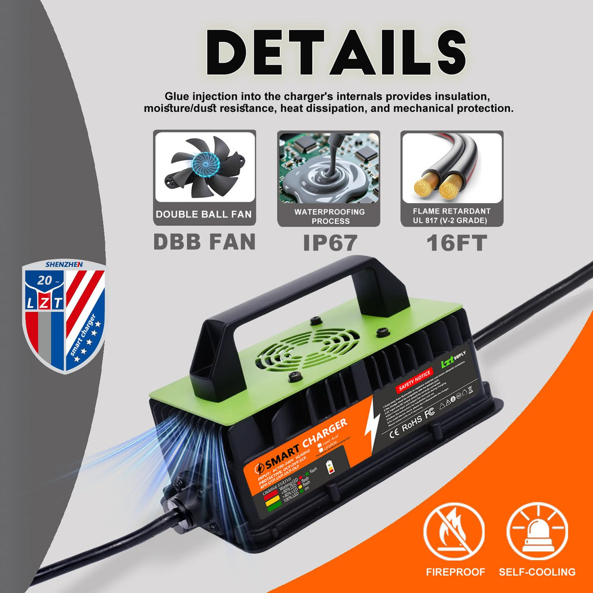 Lztsuply 16 ft power cable offers flexible installation