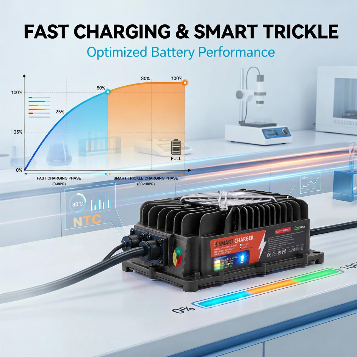Lztsuply smart IC protection provides safe, stable charging performance.