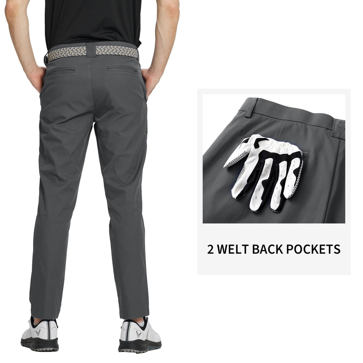 Close-up of M MAELREG 5-pocket design, ideal for carrying essentials.