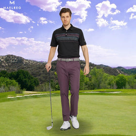 M MAELREG golf pants side view shows stretch and mobility for swings