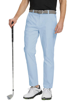 M MAELREG Golf Pants in light blue with front-closure for secure wear during swing