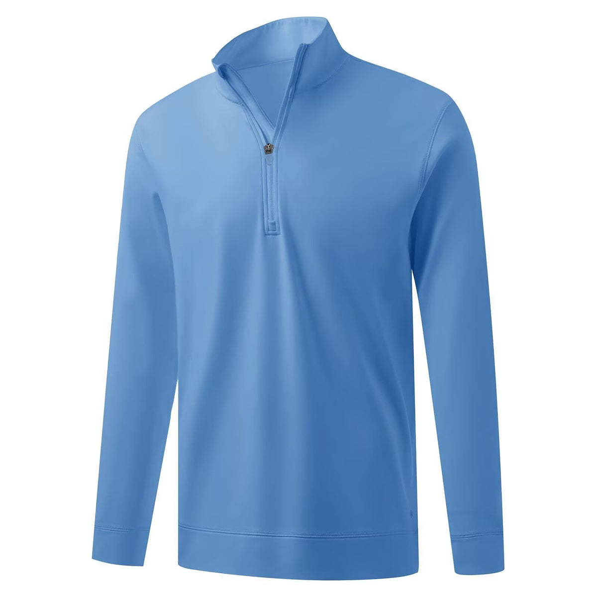 M MAELREG golf pullovers mock neck sky blue on model for versatile warmth