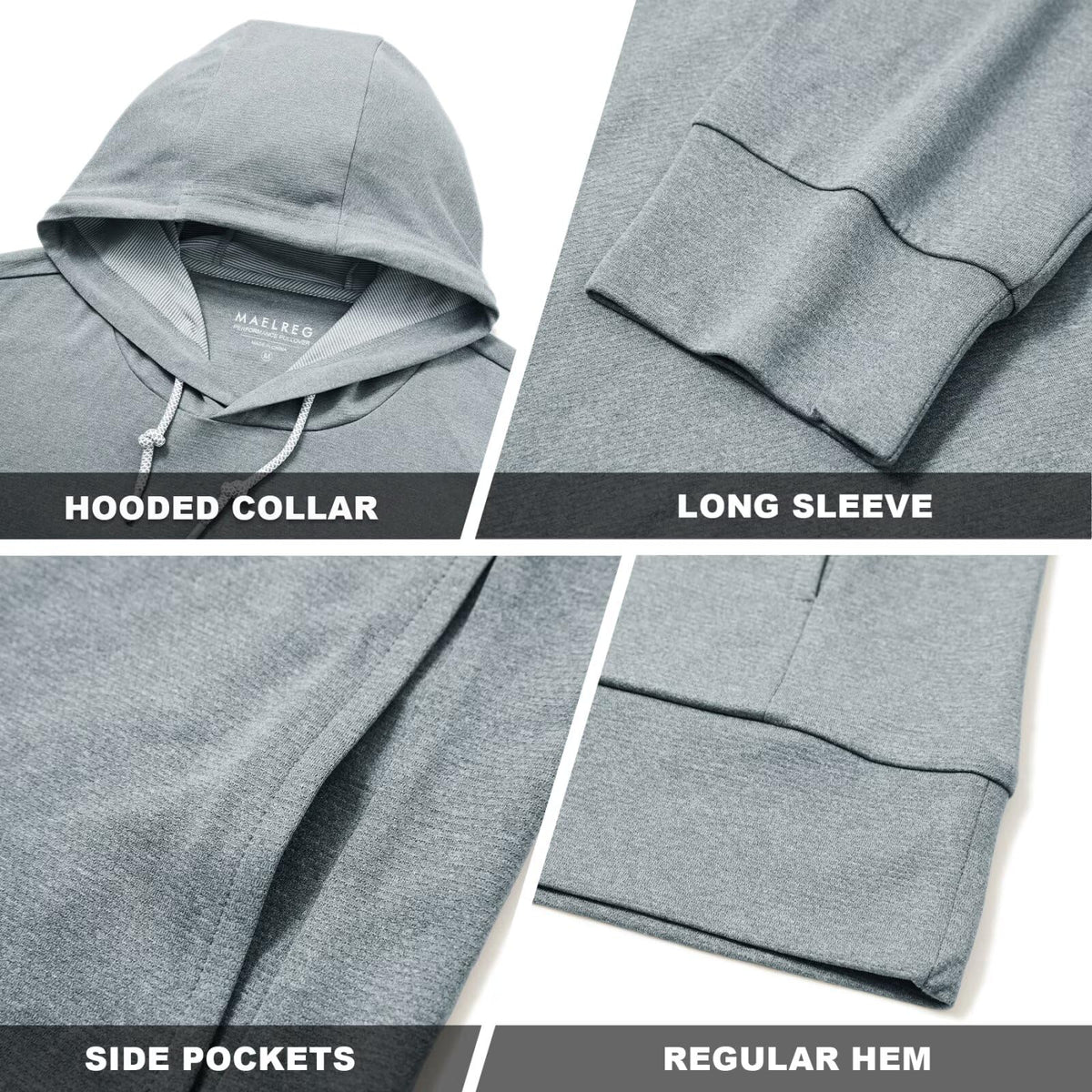 M MAELREG hoodie golf-usage demonstrates versatility for athletic settings.