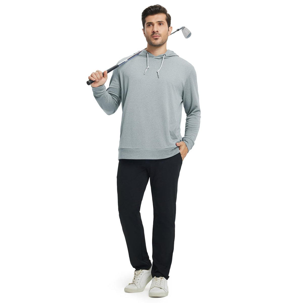 M MAELREG hoodie pocket design showing secure, lightweight storage.