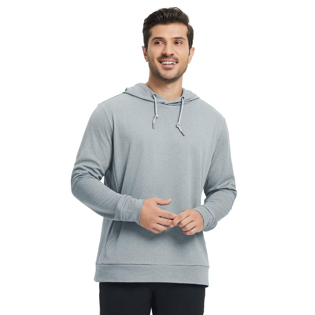 M MAELREG hoodie side view highlighting clean lines and stretch.