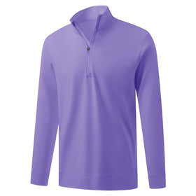 M MAELREG lavender quarter zip pullover for warmth during outdoor activity