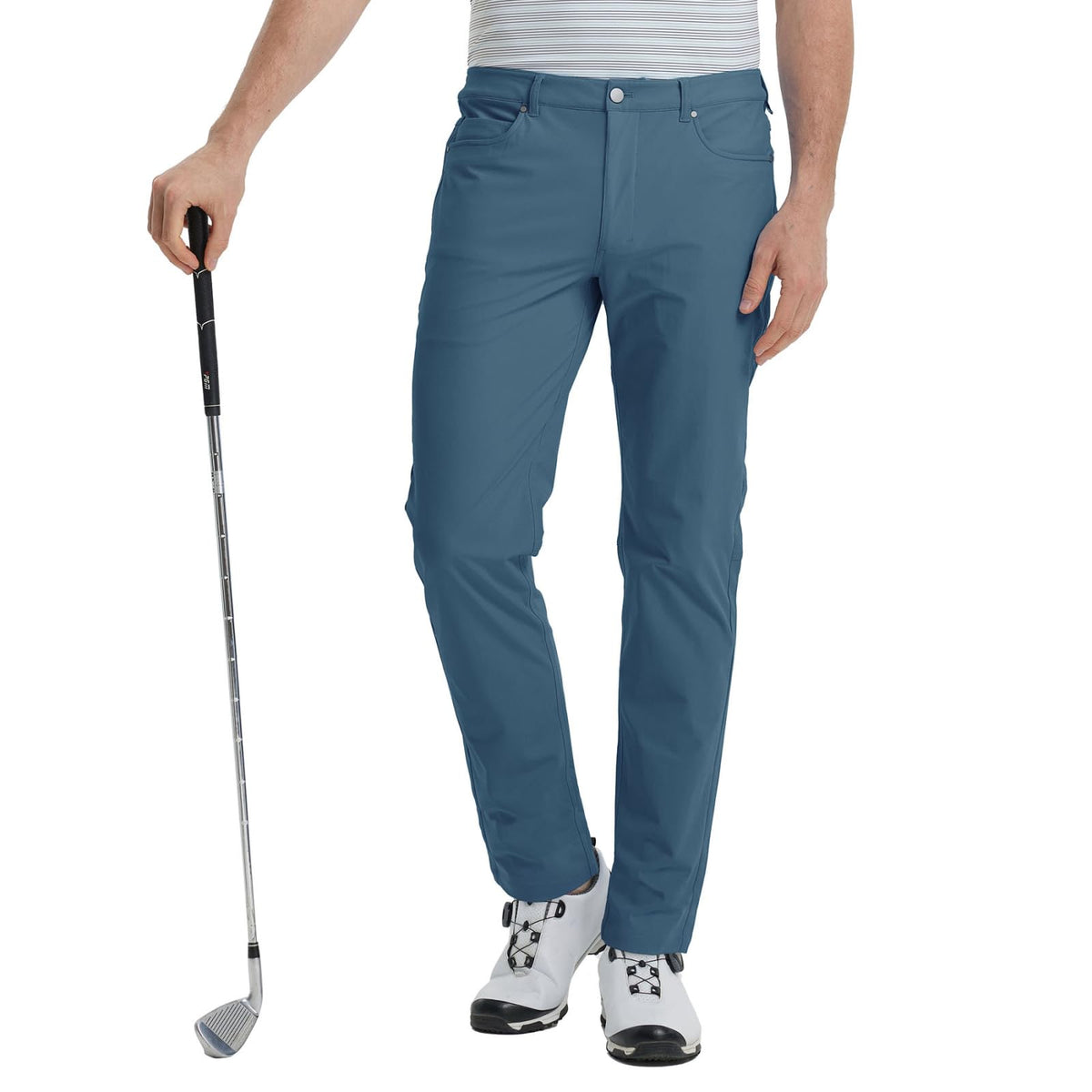 M MAELREG men's business casual pants front view, lightweight fabric for comfort.