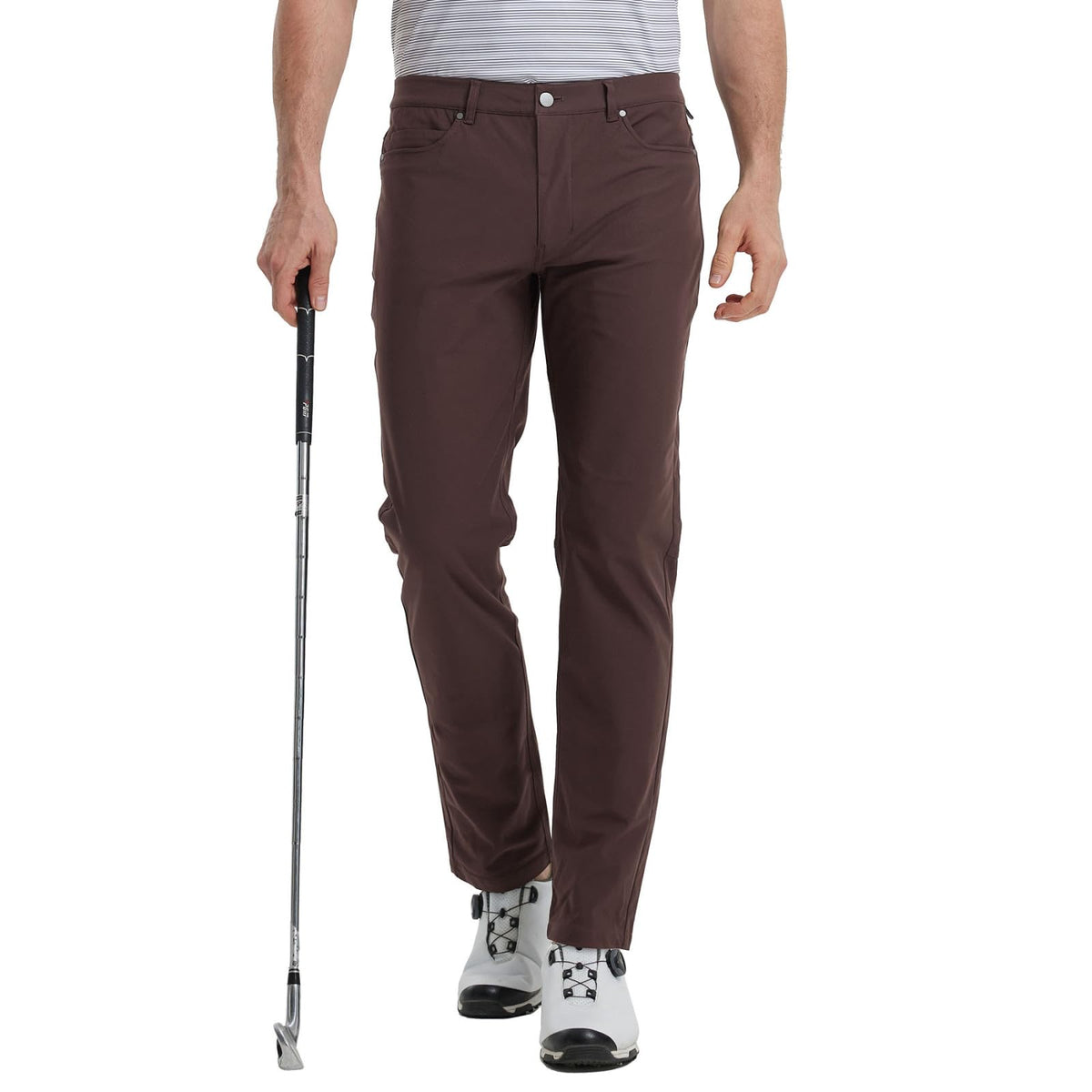 M MAELREG men's business casual pants front view highlighting lightweight, breathable fabric