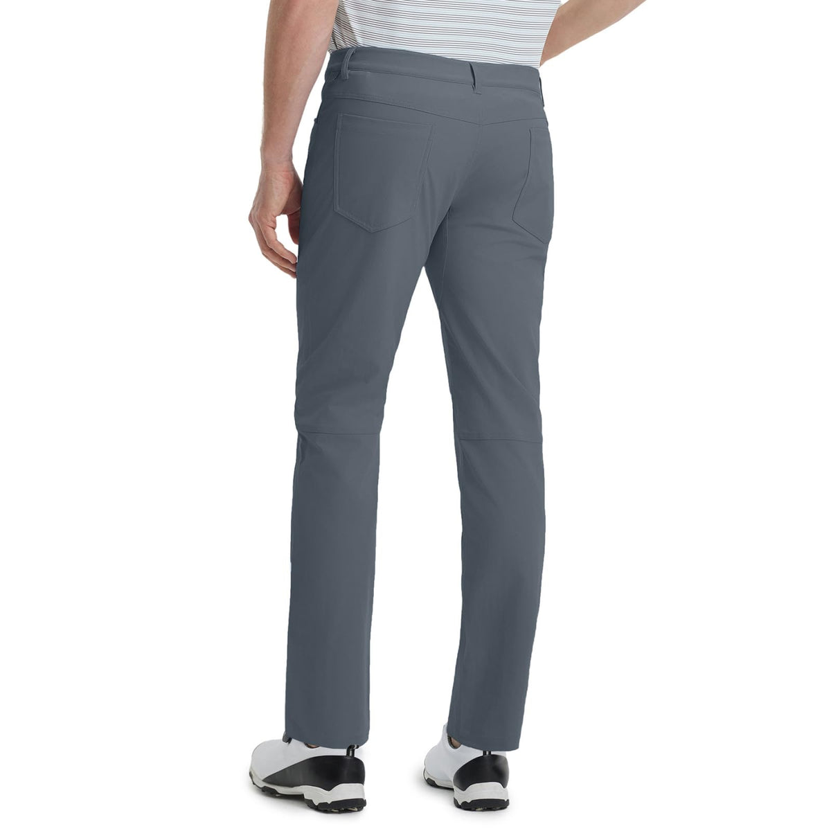 M MAELREG men's golf pants back pocket view, roomy pockets for essentials.