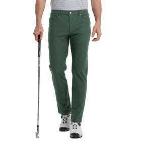 M MAELREG men's golf pants olive green front view for versatile office or casual wear