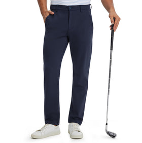 M MAELREG men's golf pants front view with four pockets and fleece lining for warmth