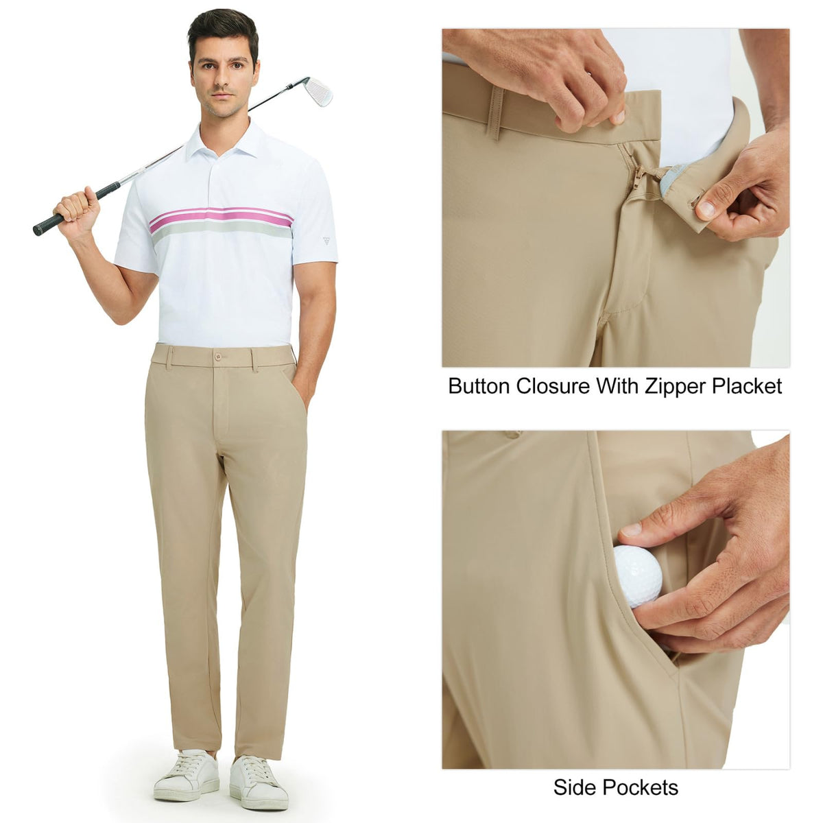 M MAELREG straight-fit golf pants suited for golf and travel.