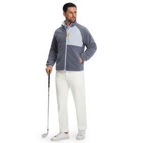 M MAELREG beige golf pants with water-resistant fabric for damp course days