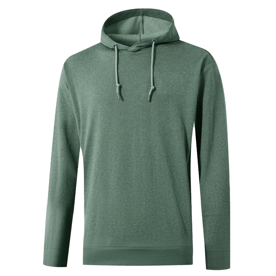 M MAELREG men's hoodie front view showing classic pullover design for daily wear.