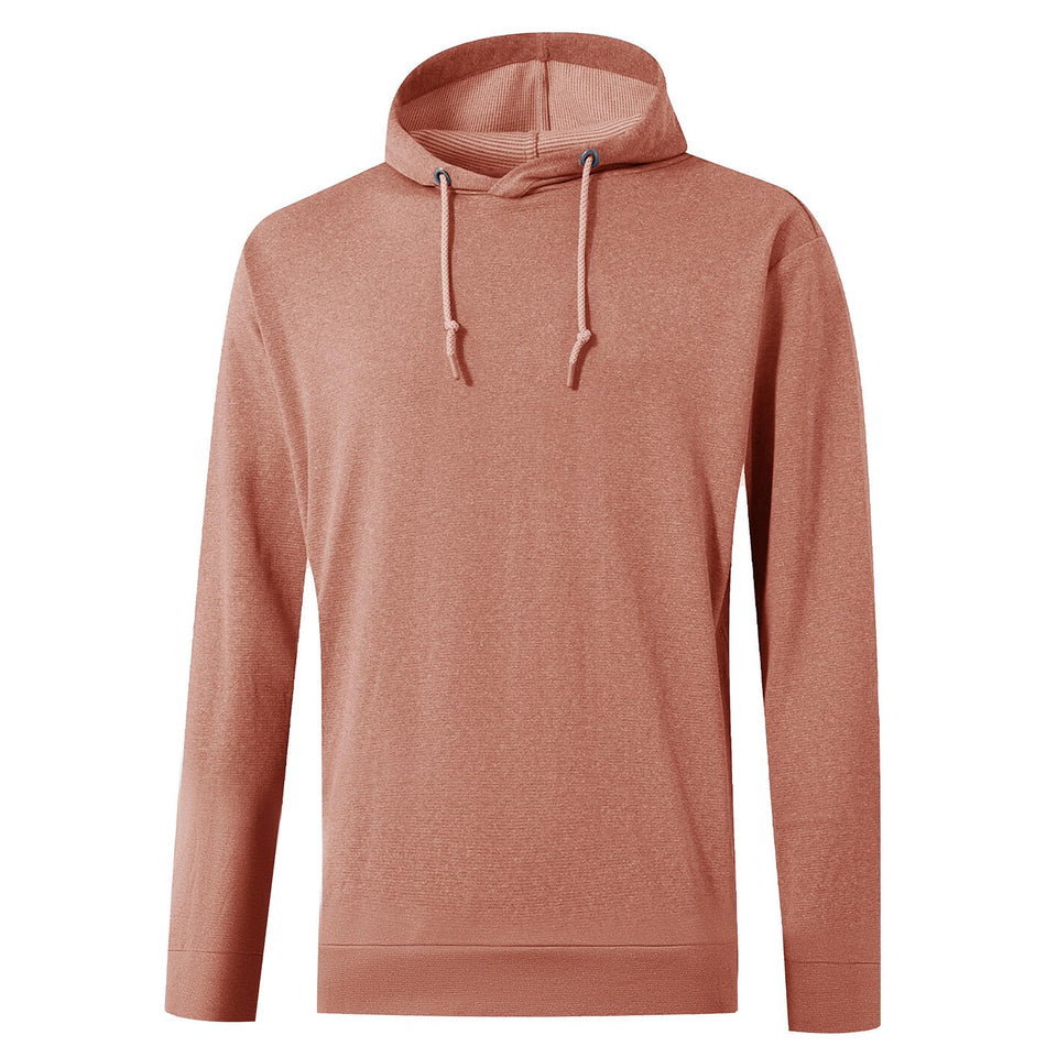 M MAELREG men's hoodie front view highlights versatile pullover for daily use.