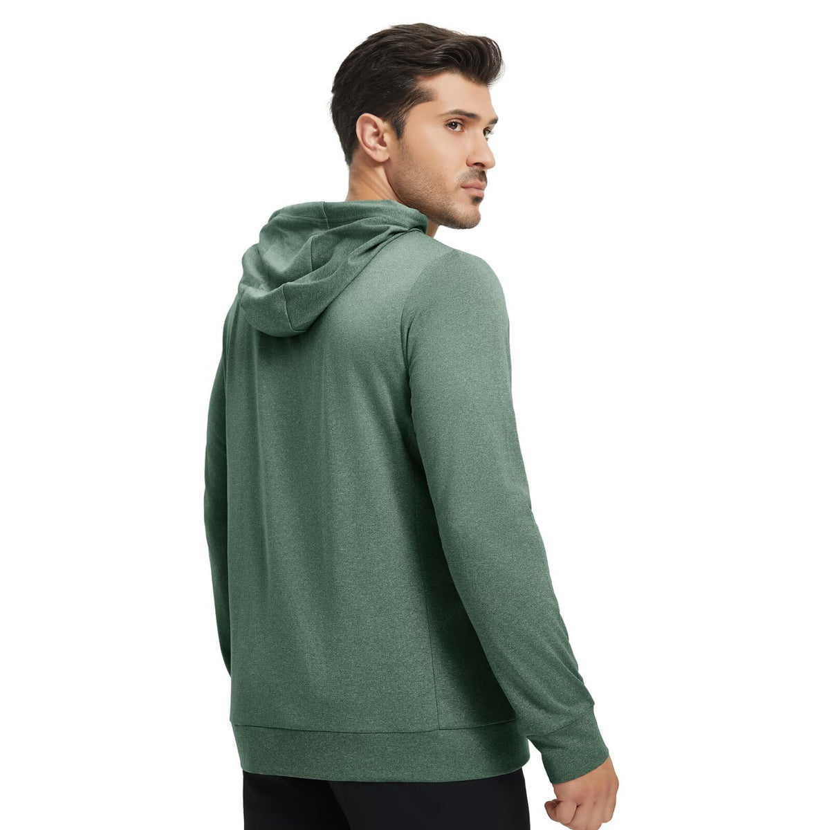 M MAELREG hoodie pocket design emphasizing two secure pockets for essentials.
