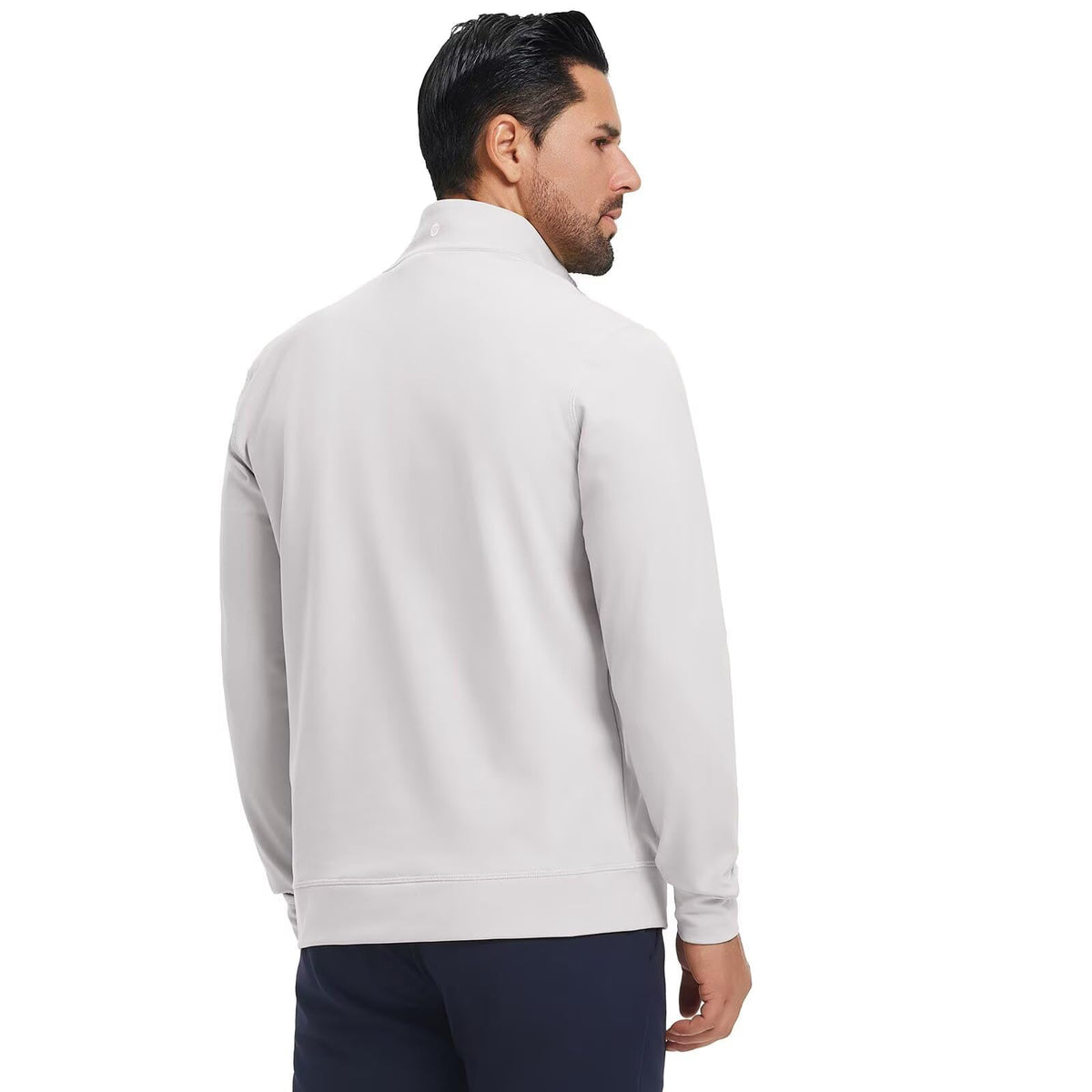 M MAELREG mock-neck zip closure detail emphasizing adjustable ventilation.