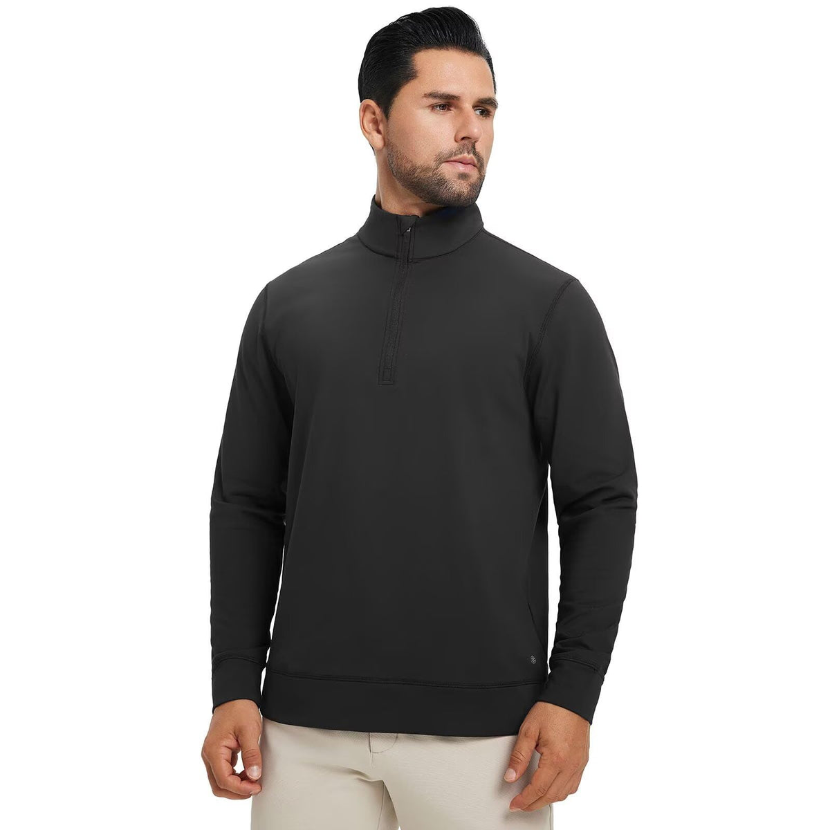 Close-up of fleece interior on M MAELREG pullover showing warmth and softness.