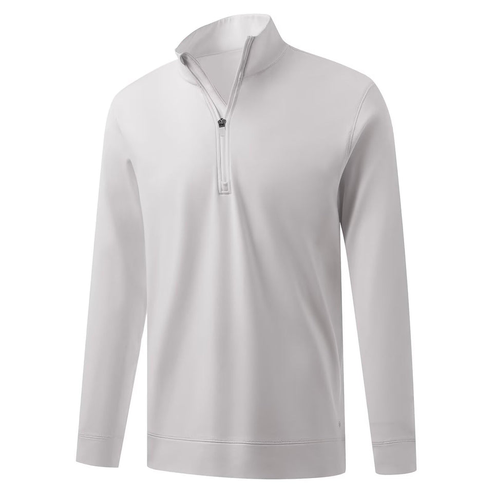 M MAELREG quarter-zip pullover front view showing versatile layering for cool weather.