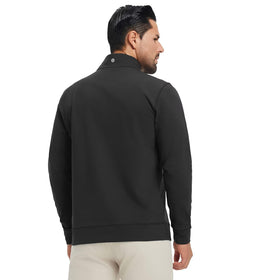 Moisture-wicking outer surface of M MAELREG pullover for breathable workouts.