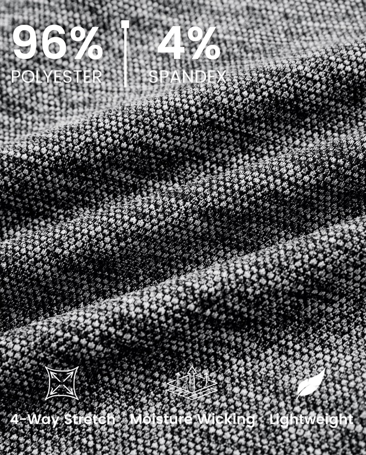 M MAELREG sweatshirts fabric texture close-up reveals durable, 4-way stretch performance