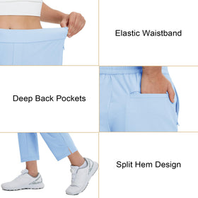 M MAELREG women's golf pants 7/8 ankle split-hem for modern style.