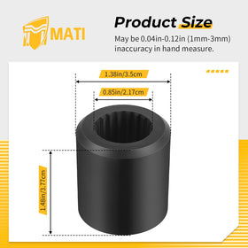M MATI 19-spline coupler showing corrosion-resistant material