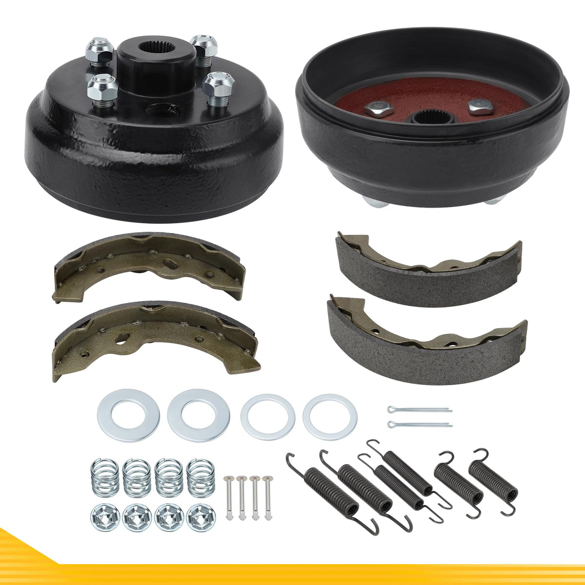 M MATI golf cart brake overview graphic showcases upgrade options