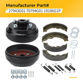 M MATI packaged brake kit box with hub and shoe components for easy installation