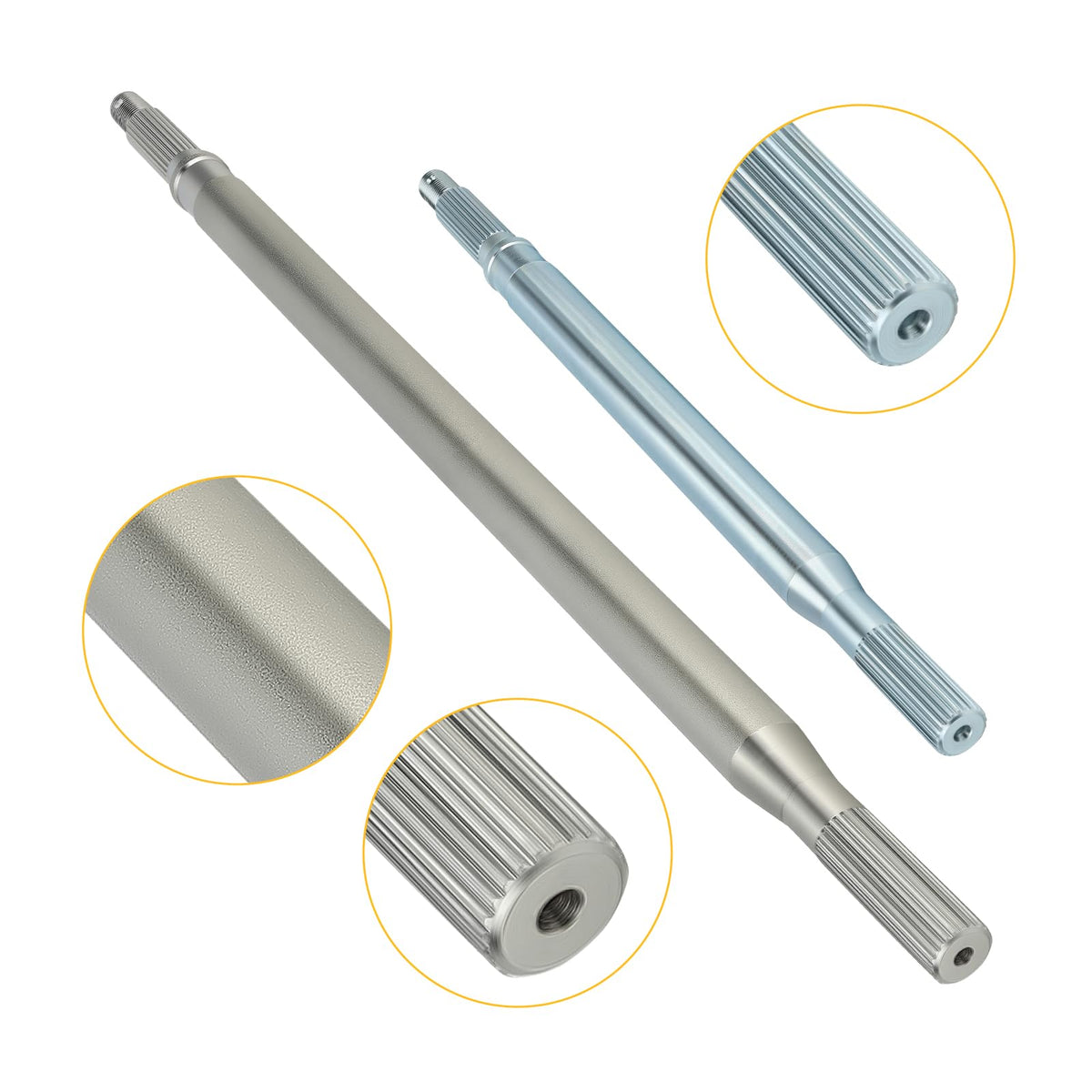Passenger-side axle shaft by M MATI emphasizes reliable fit for EZ-GO carts.