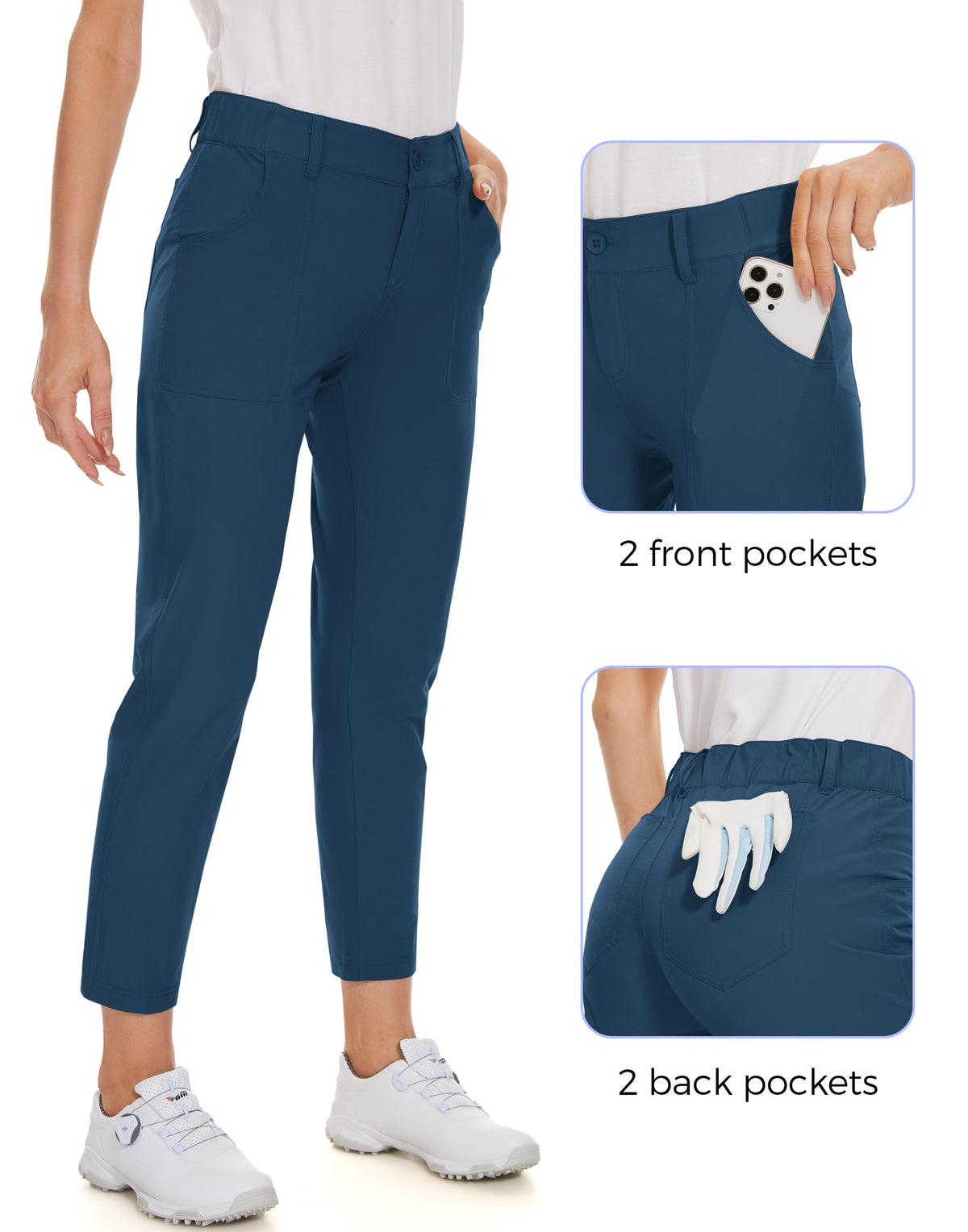 M MOTEEPI half-elastic waistband provides secure, comfortable fit
