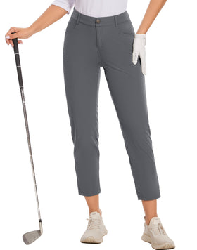 M MOTEEPI women's golf pants showing adjustable waistband for a secure fit