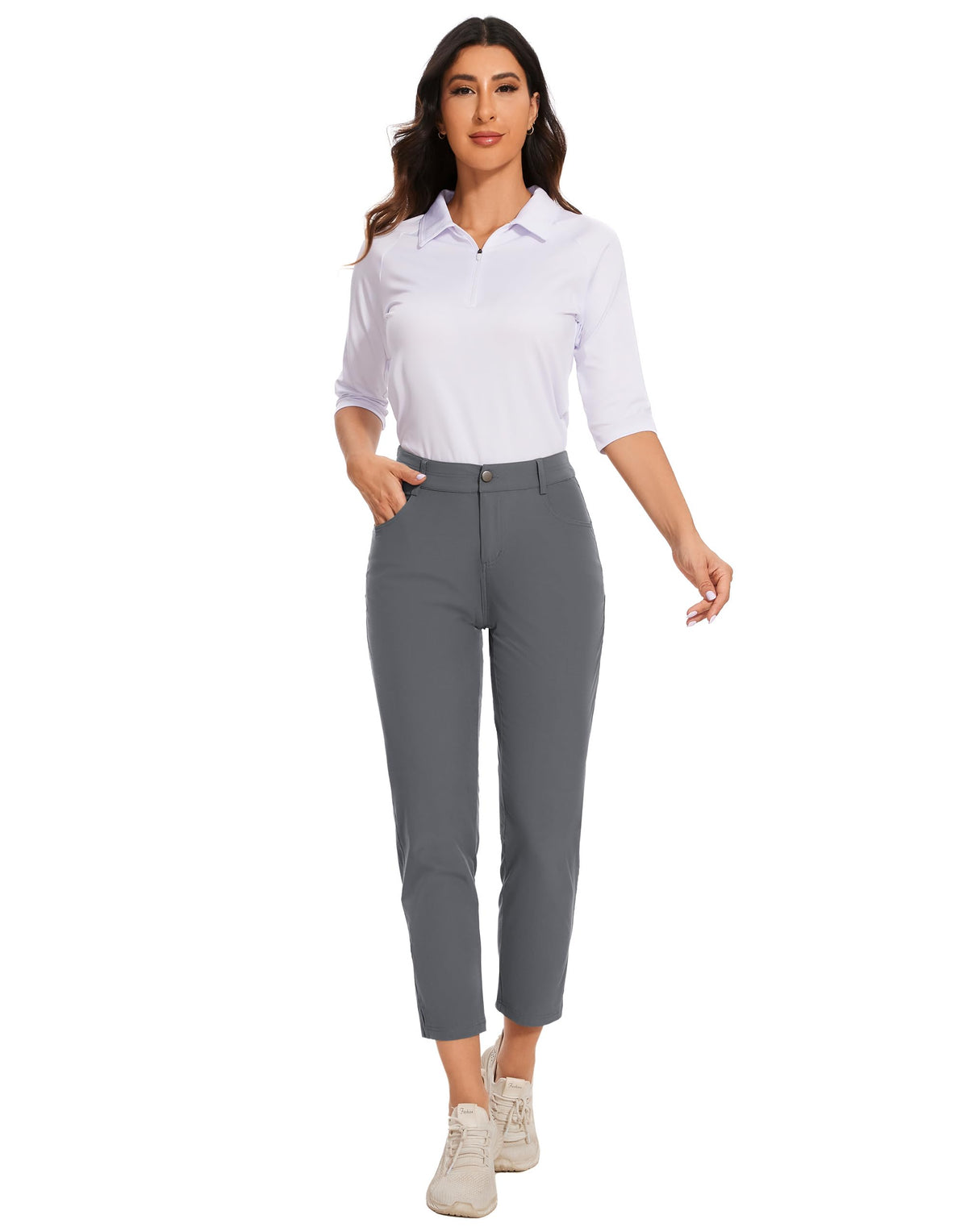 M MOTEEPI travel-hiking pants in sliver grey for everyday adventures.
