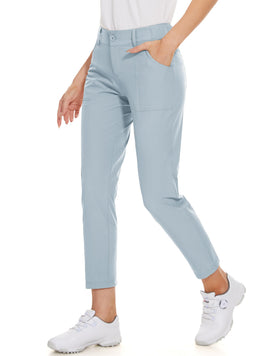 M MOTEEPI work pants showing half-elastic waistband for secure fit during travel