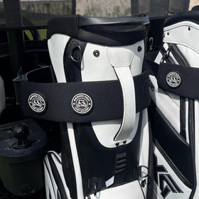 MADSON GOLF magnetic cart sleeve strap-on-bag protects against wear while keeping items handy