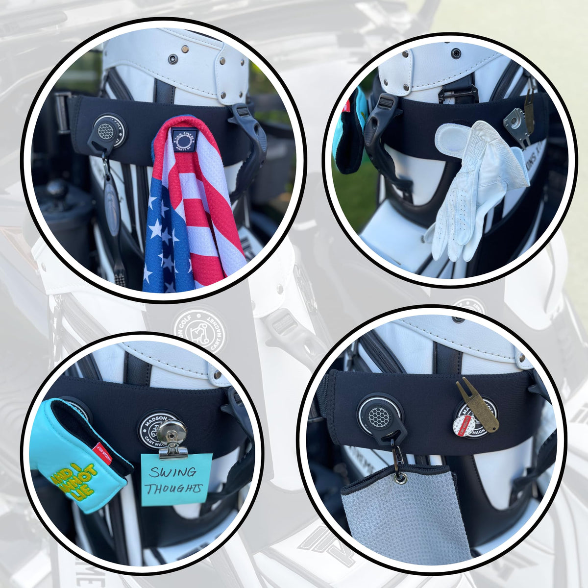 MADSON GOLF universal-fit reliable sleeve for all golf cart straps