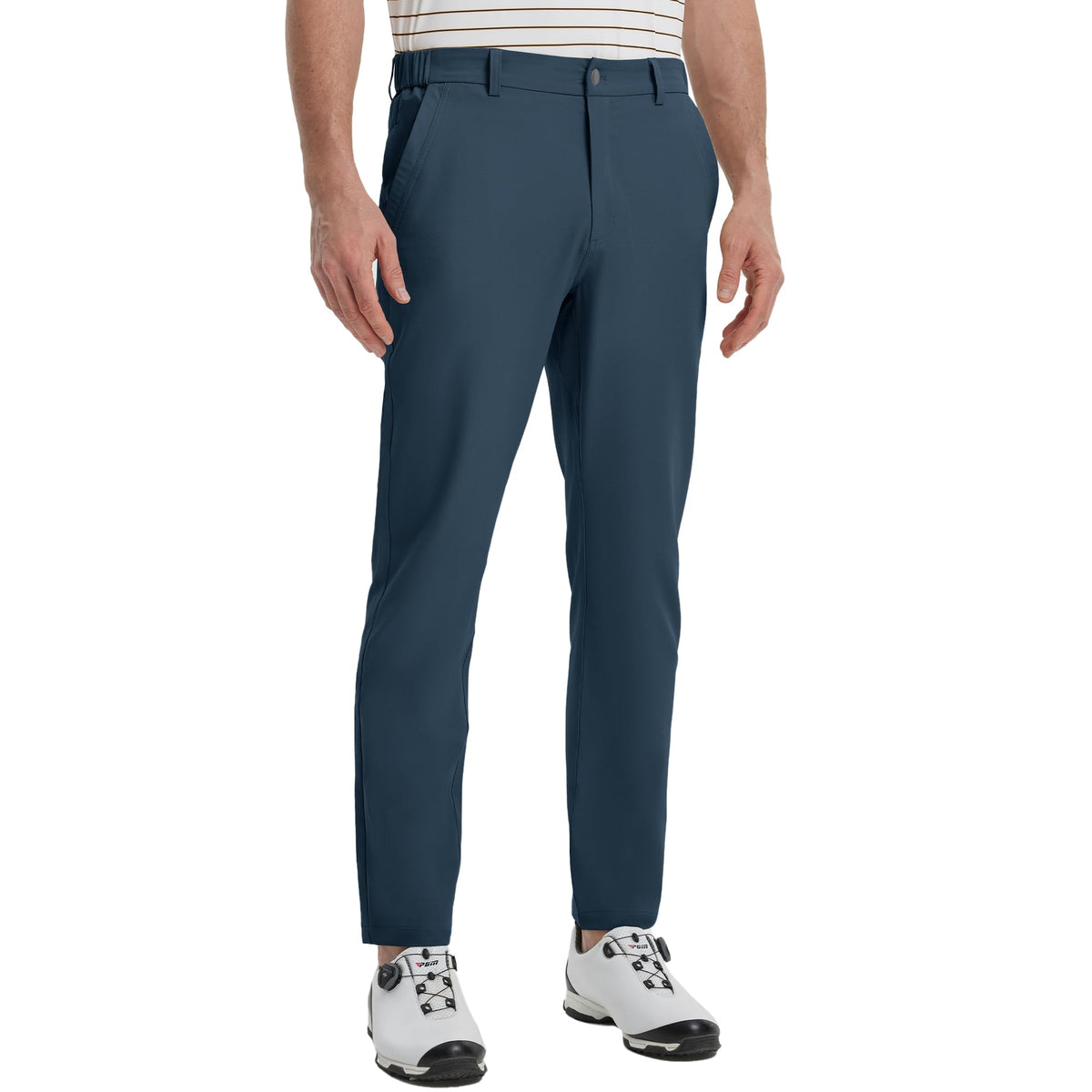 Maelreg Golf Pants front view showing flexible stretch for golf and daily wear