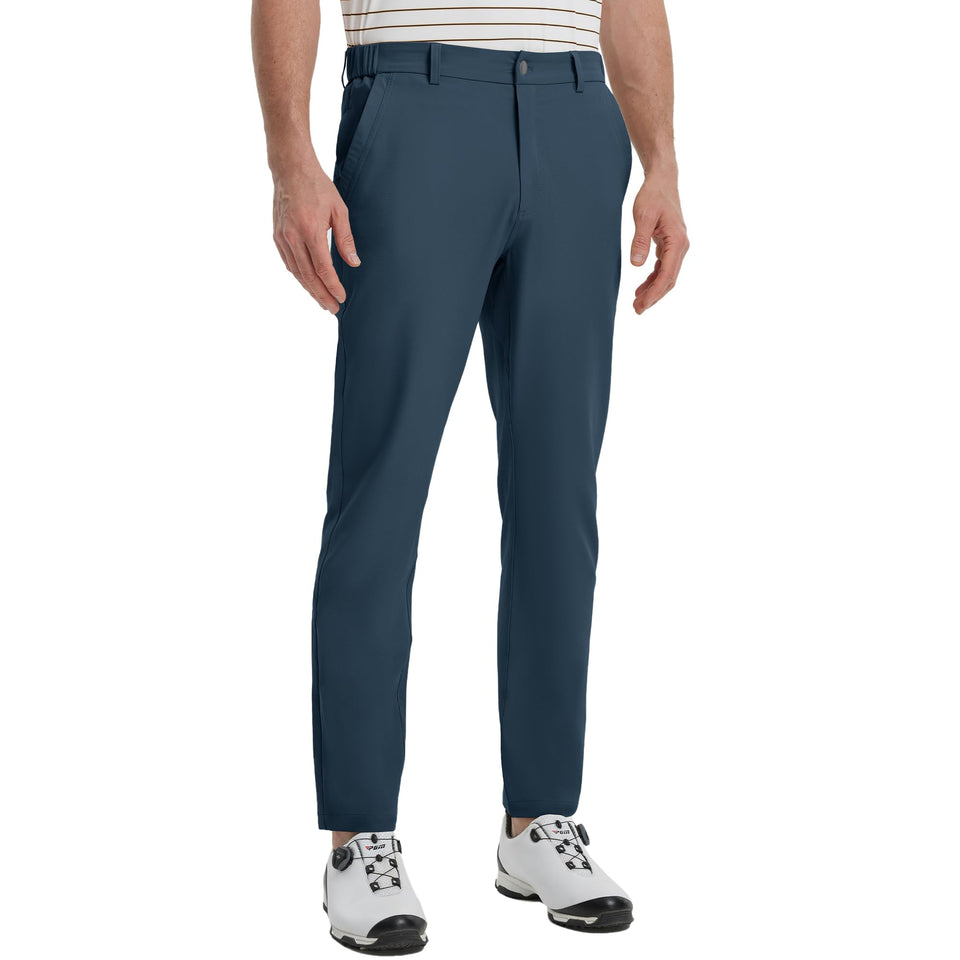 Maelreg Golf Pants front view showing flexible stretch for golf and daily wear