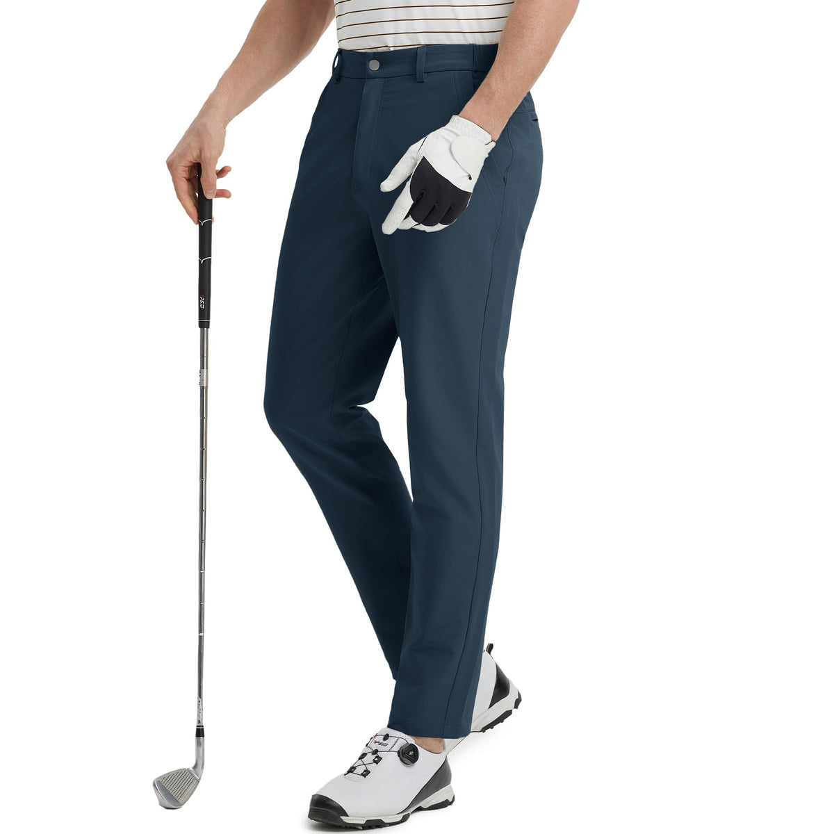 Maelreg Golf Pants stretch side pocket detail for secure storage during rounds